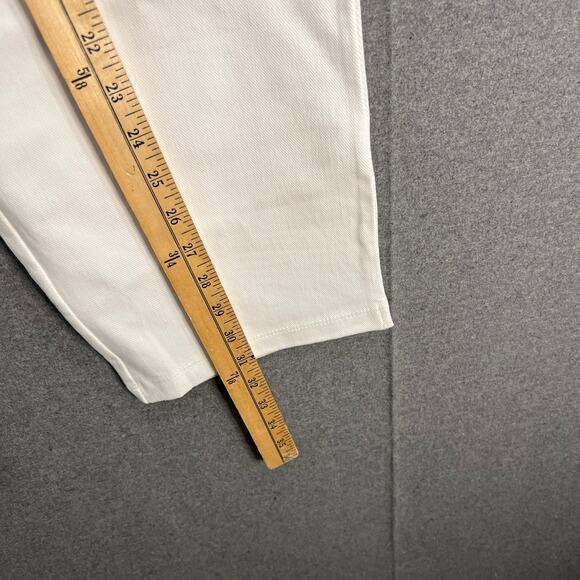 Women with Control Prime Stretch Denim Petite Crop Pants White, Petite X-Large - Picture 4 of 9